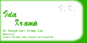 ida kramp business card